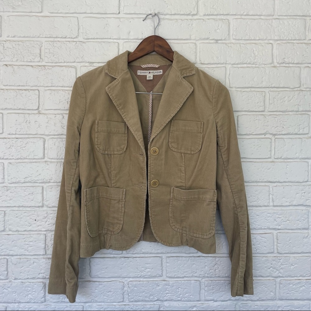 Tommy Hilfiger khaki corduroy blazer size S
